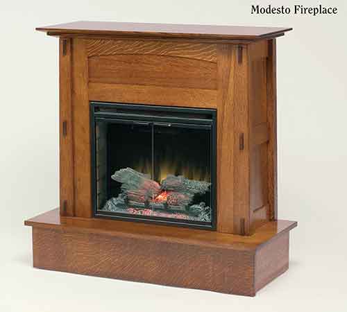 Amish Modesto Corner Fireplace (33" insert)