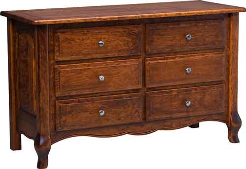 Amish French Country 6 Drawer Dresser