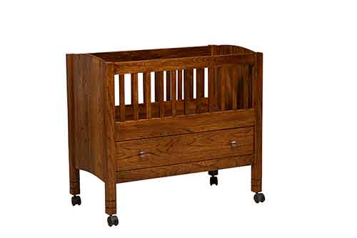 Amish Solo Bassinet with drawer