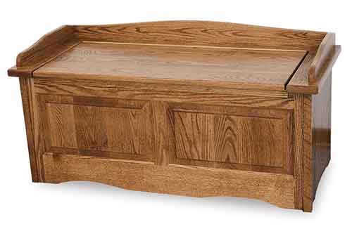 Amish 2" Scallop Storage Bench - Click Image to Close