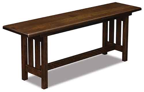 Amish Bay Hill Trestle Bench - Click Image to Close