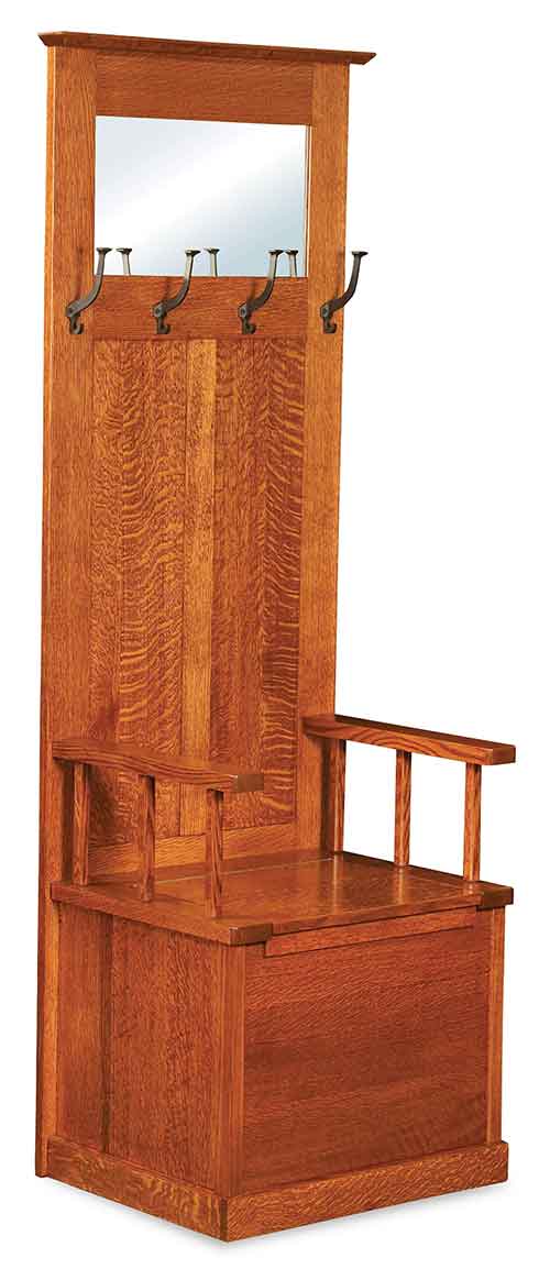 Amish Heritage Mission Hall Seat - Click Image to Close