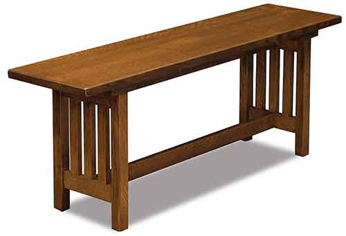 Amish Mission Trestle Bench - Click Image to Close