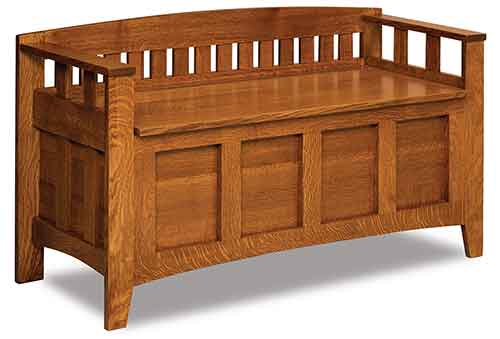 Amish Westfield Storage Bench - Click Image to Close
