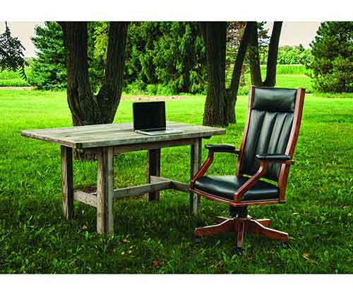 Amish Made Mission Arm Desk Chair - Click Image to Close
