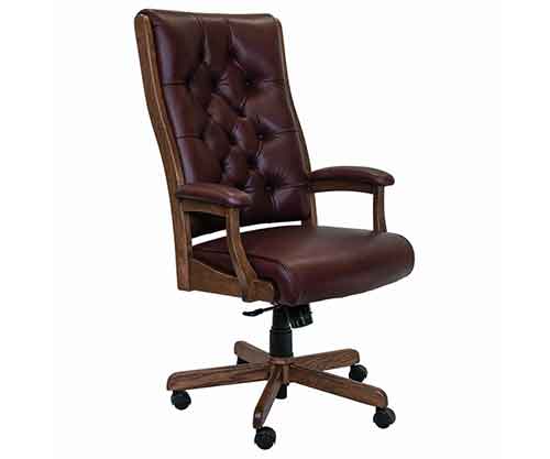 Amish Made Clark Tufted Executive Chair - Click Image to Close