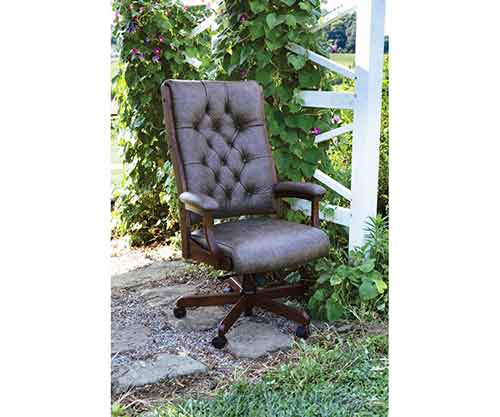 Amish Made Clark Tufted Executive Chair - Click Image to Close