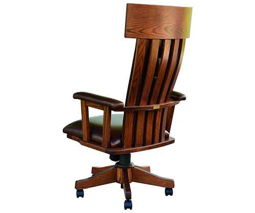 Amish Made London Arm Desk Chair - Click Image to Close