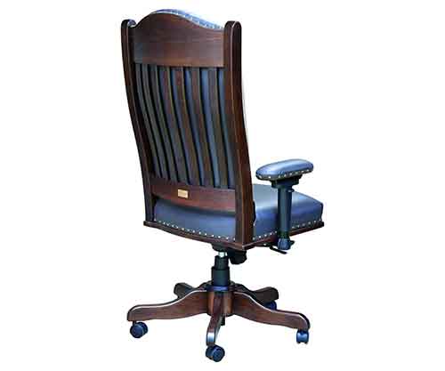 Amish Made Desk Chair (with adjustable arms) - Click Image to Close