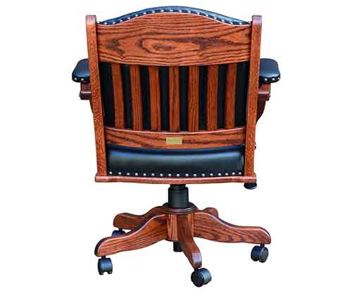 Amish Made Low Back Arm Desk Chair - Click Image to Close