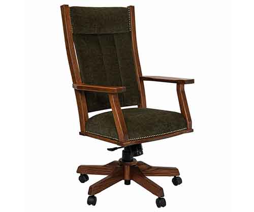 Amish Made Mission Office Arm Chair - Click Image to Close
