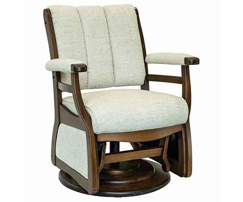 Amish Made Paris Low Back Swivel Glider, Uph Arms