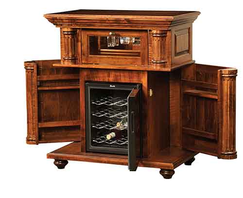 Amish Bryant Wine Cabinet w/wine chiller unit - Click Image to Close