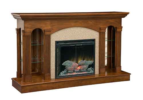 Amish Curio Fireplace - Click Image to Close