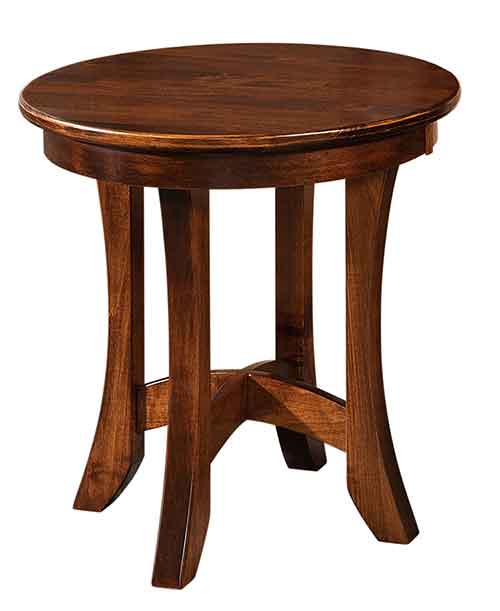 Amish Carona Round End Table - Click Image to Close