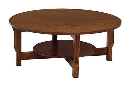 Amish Landmark Round Coffee Table - Click Image to Close