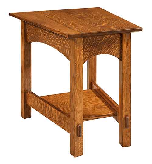 Amish McCoy Wedge Shaped End Table - Click Image to Close