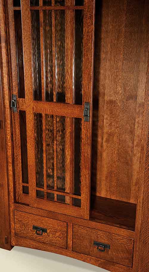 Amish Morgan Full Glass Bookcase - Click Image to Close