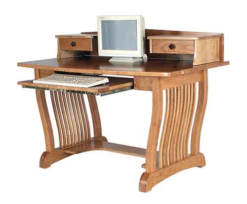 Amish Top Shelf & Drawers for Royal Mission Computer Desk