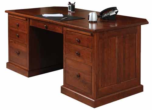 Amish Homestead Executive Office Desk - Click Image to Close