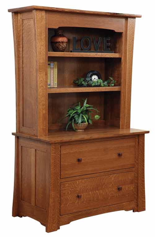 Amish Jamestown Hutch for Lateral File - Click Image to Close