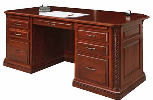 Amish Lexington Executive Office Desk - Click Image to Close