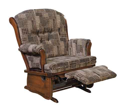 Amish Swanback Chair and a Half Glider Rocker