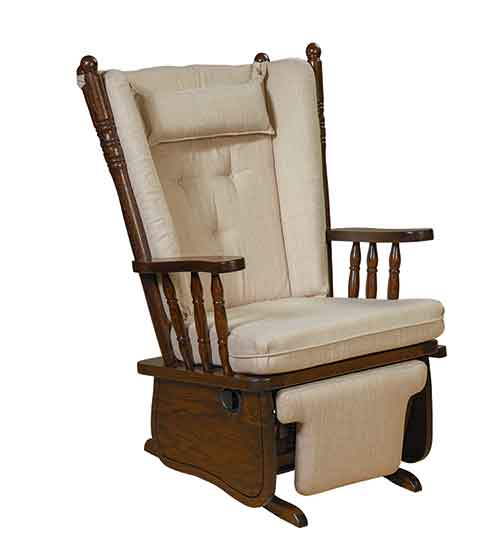 Amish 4-Post High Back Glider Rocker