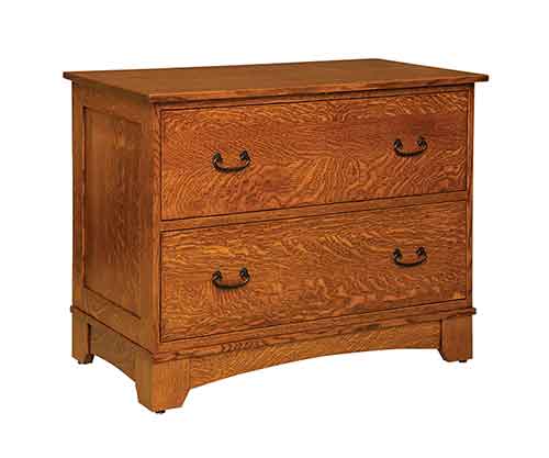 Amish Noble Mission Lateral File Cabinet - Click Image to Close