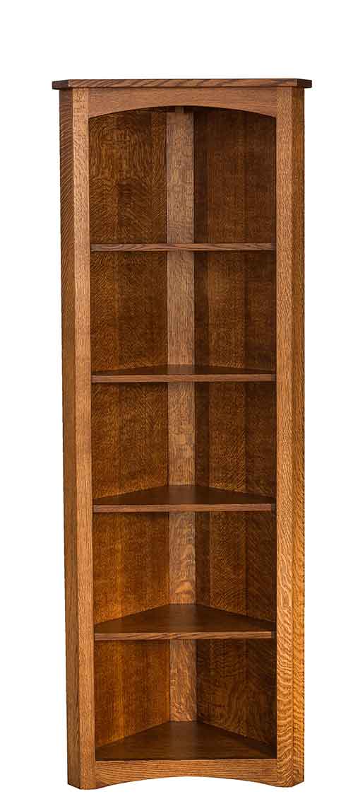 Amish Mission Corner Bookcase - Click Image to Close