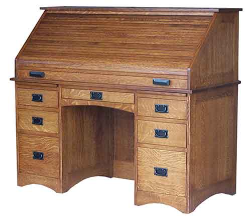 Amish Mission Rolltop Desk - Click Image to Close