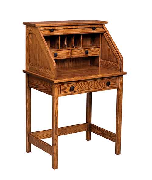 Amish Post Mission Rolltop Writing Desk