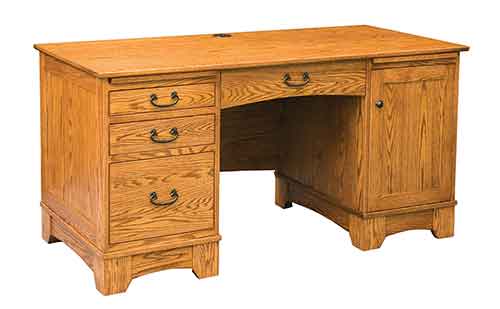 Amish Noble Mission Computer Desk - Click Image to Close
