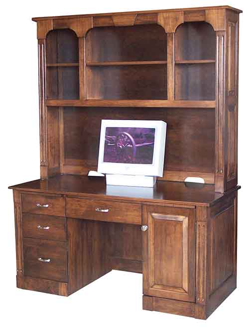 Amish Northport Computer Desk with Hutch - Click Image to Close