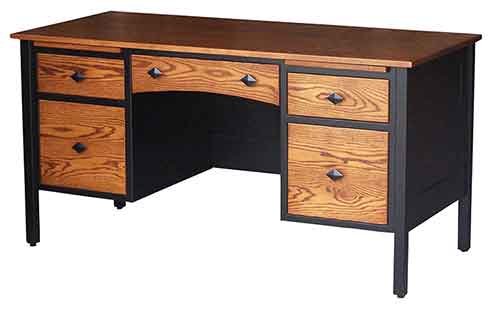 Amish Post Mission Office Desk - Click Image to Close