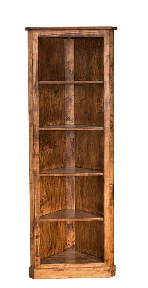 Amish Traditional Corner Bookcase