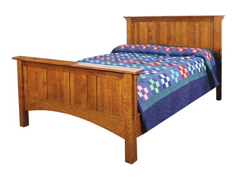 Amish Arts & Crafts Panel Bed - Click Image to Close