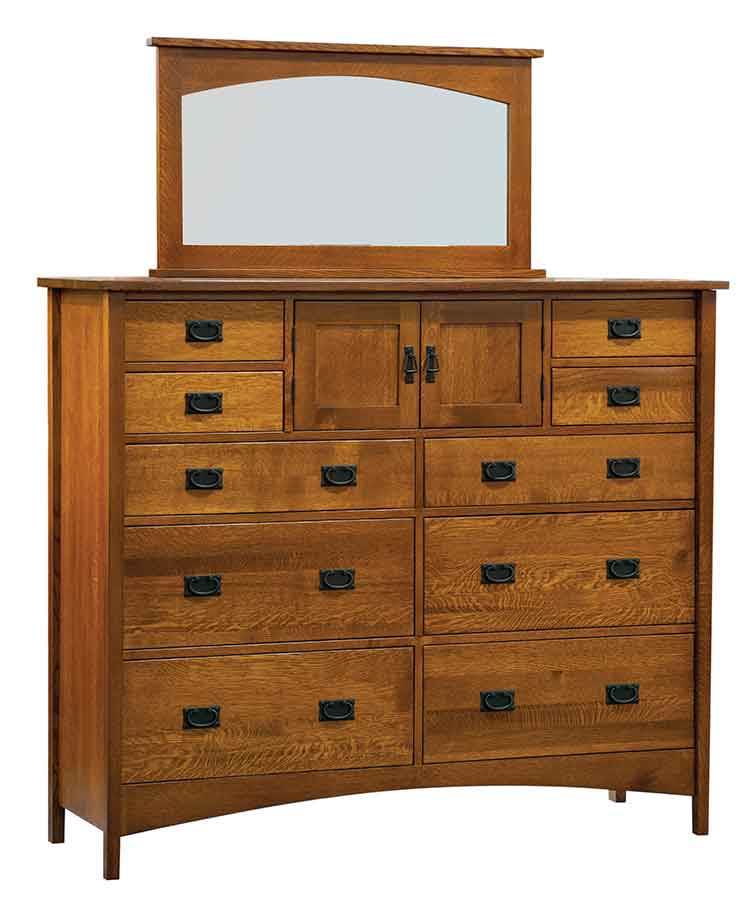 Amish Arts & Crafts Mountain Master Dresser - Click Image to Close