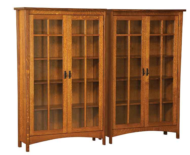 Amish Arts & Crafts Split Bookcase - Click Image to Close