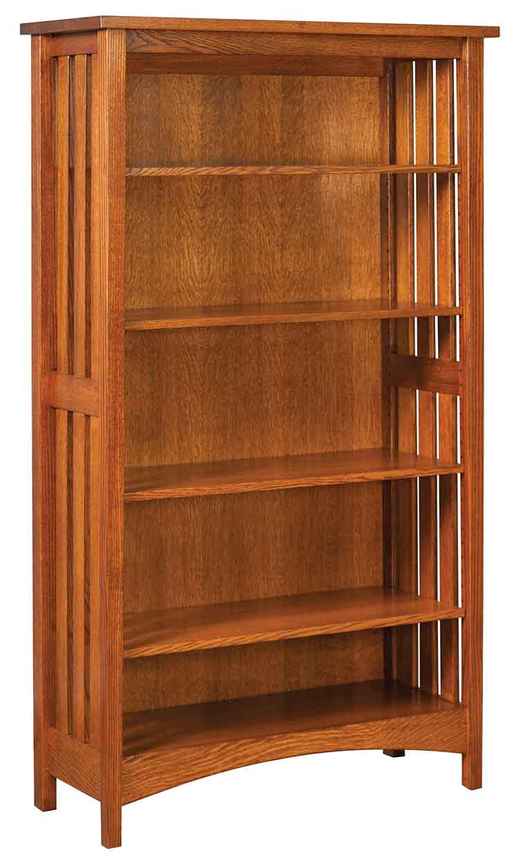 Amish Arts & Crafts Slat Bookcase - Click Image to Close
