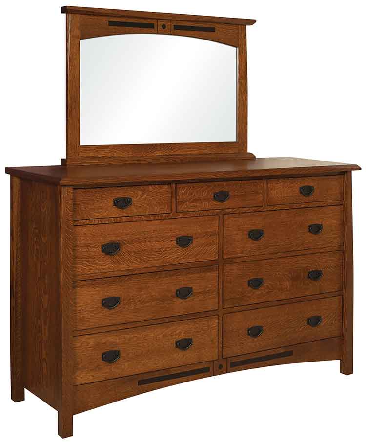 Amish Bel Aire High Dresser - Click Image to Close