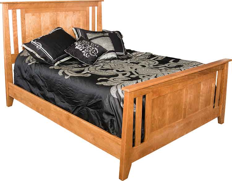 Amish Berwick Slat Panel Bed - Click Image to Close