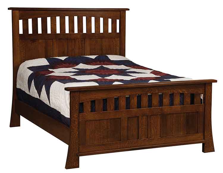 Amish Grant Slat & Panel Bed