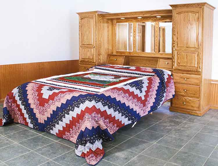 Amish Country Pier Complete Bed Unit - Click Image to Close
