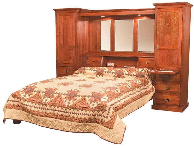 Amish Mission Pier Complete Bed Unit - Click Image to Close