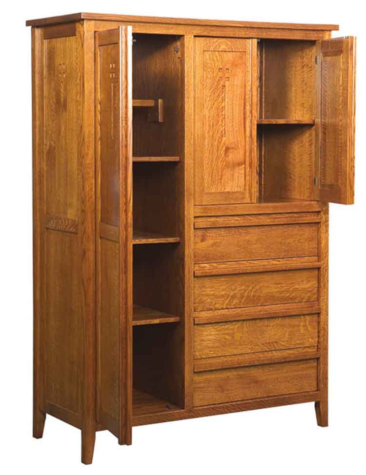 Amish West Village Bedroom Chifferobe - Click Image to Close
