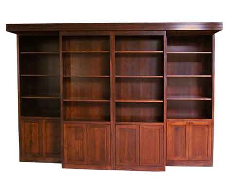 Amish Bookcase Murphy Bed - Click Image to Close