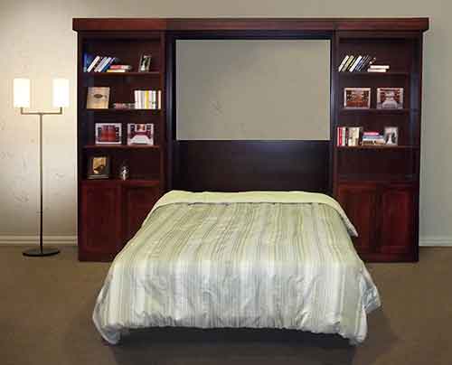 Amish Bookcase Murphy Bed - Click Image to Close