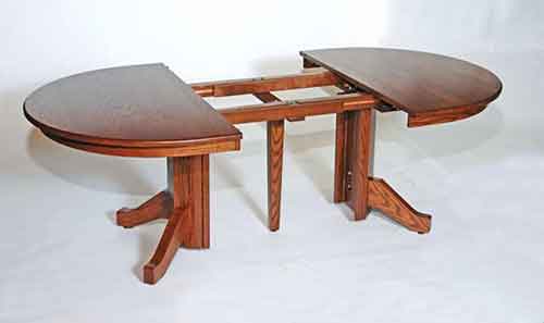 Amish Made Split Single Pedestal Table - Click Image to Close