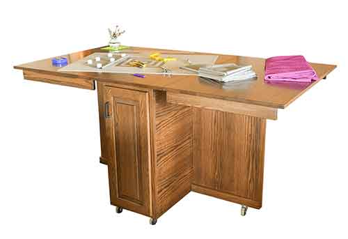 Amish Custom Sewing Machine Cabinet 3 - Click Image to Close